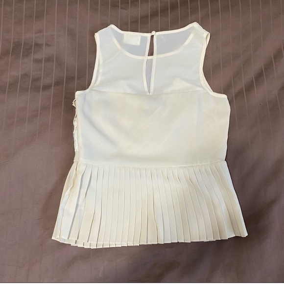 UO Pins And Needles Pleated Peplum Top XS - Picture 2 of 9